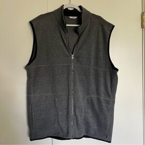 Izod Mens Full Zip Fleece Vest Gray size XL